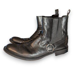 To Boot New York Adam Derrick Italian Black Western Boots Gored Side Pull-On 13